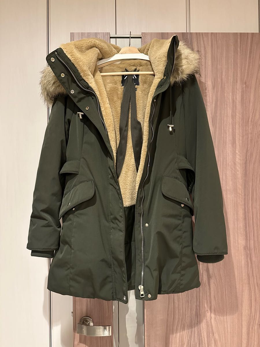 美品】ZARA モッズコート カーキグリーン｜Yahoo!フリマ（旧PayPayフリマ）