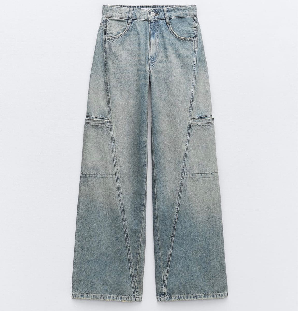 ZARA MID-RISE TRFカーゴデニム フルレングス apstudio Deuxieme