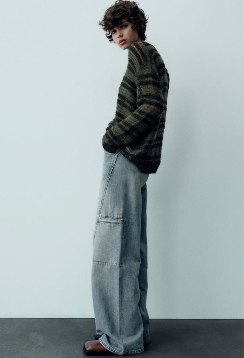 ZARA MID-RISE TRFカーゴデニム フルレングス apstudio Deuxieme