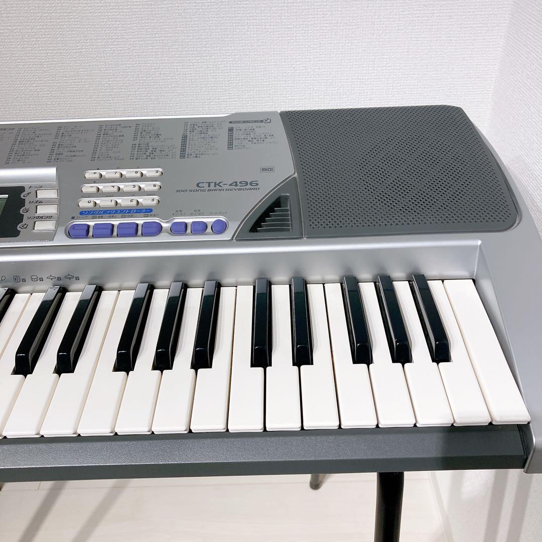 美品 CASIO 電子キーボード CTK-496 楽器 Casio CTK-496 Keyboard