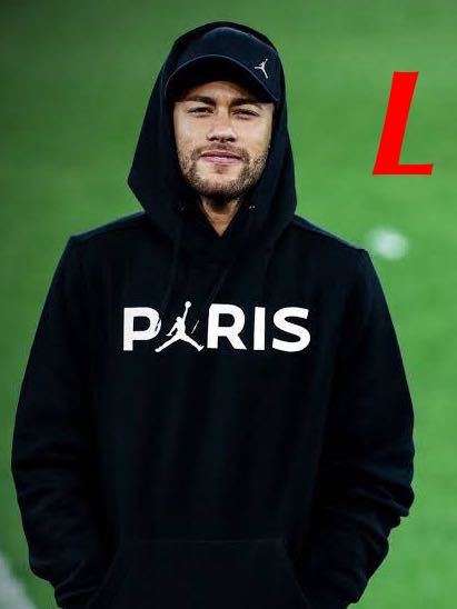 PSG パリ・サンジェルマン 黒 L パーカー フーディ ジョーダン 1st