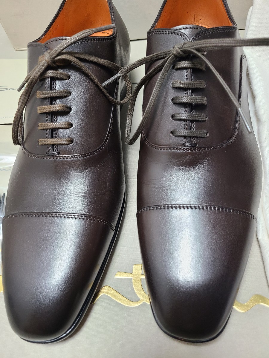 新品未使用】サントーニ Santoni 革靴 ダークブラウン 定価 10万