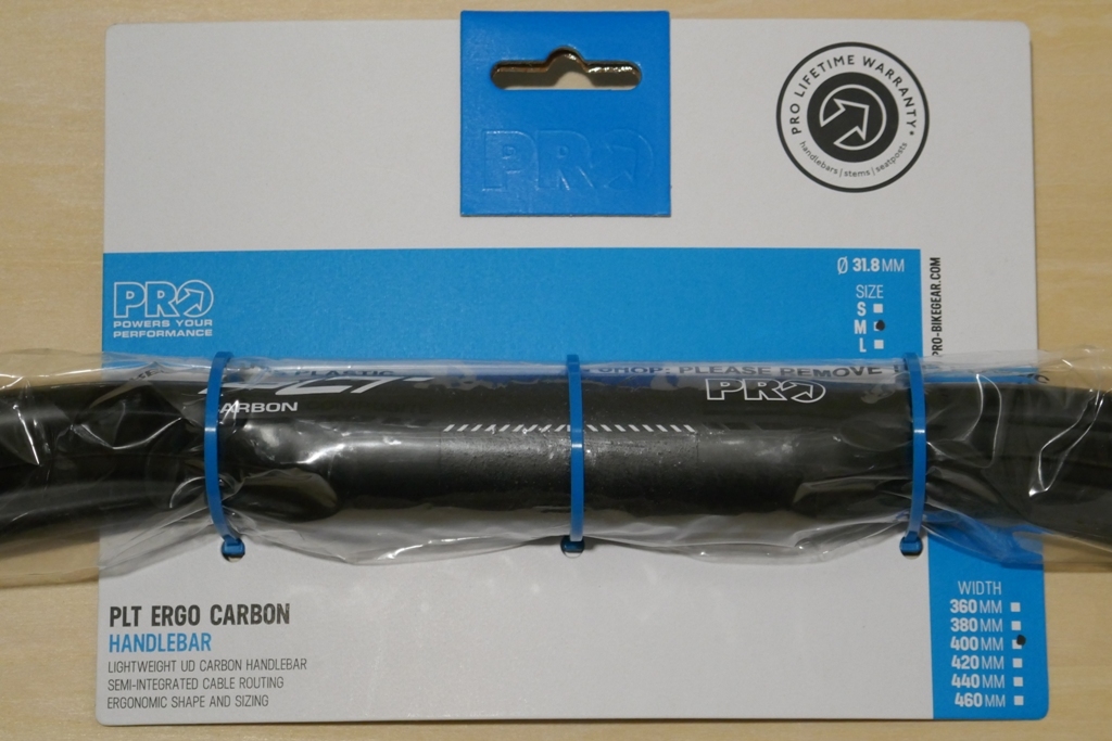 シマノ PRO PLT ERGO CARBON PLTエルゴカーボン ハンドルバー 400mm/31