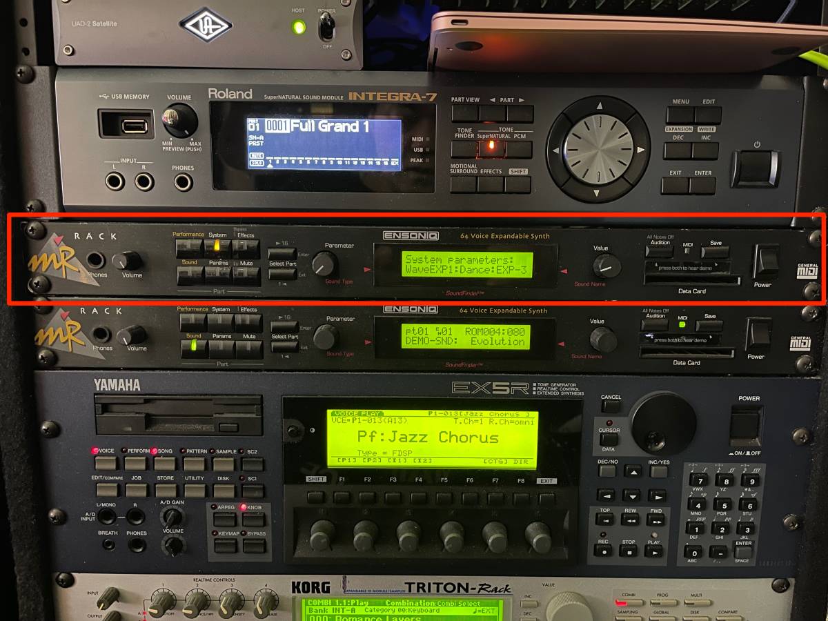 ヴィンテージ名機】ENSONIQ MR-RACK (音源モジュール) 説明書付