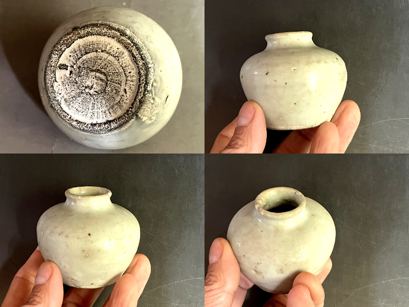 本物 中国古美術 時代物 粉彩 民国 蓋物 茶入 茶道具 中国古玩 骨董品