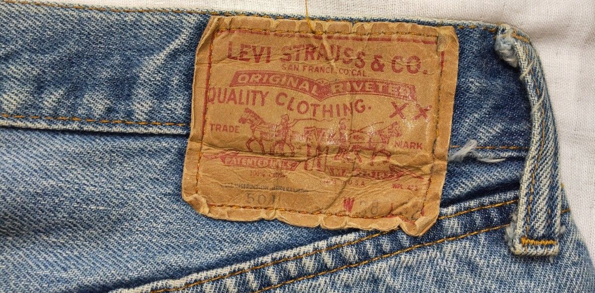 Levi's501 66後期 赤耳 リーバイス ヴィンテージノーリペア 紙パッチ