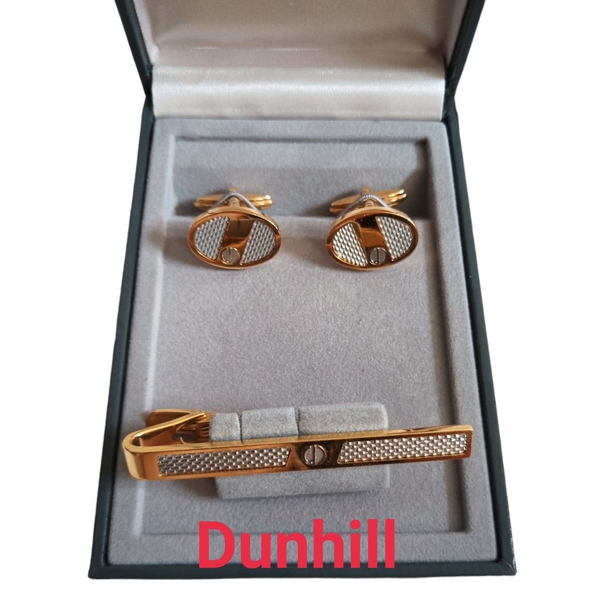 セット ダンヒル dunhill カフスボタン カフリンクス タイピン