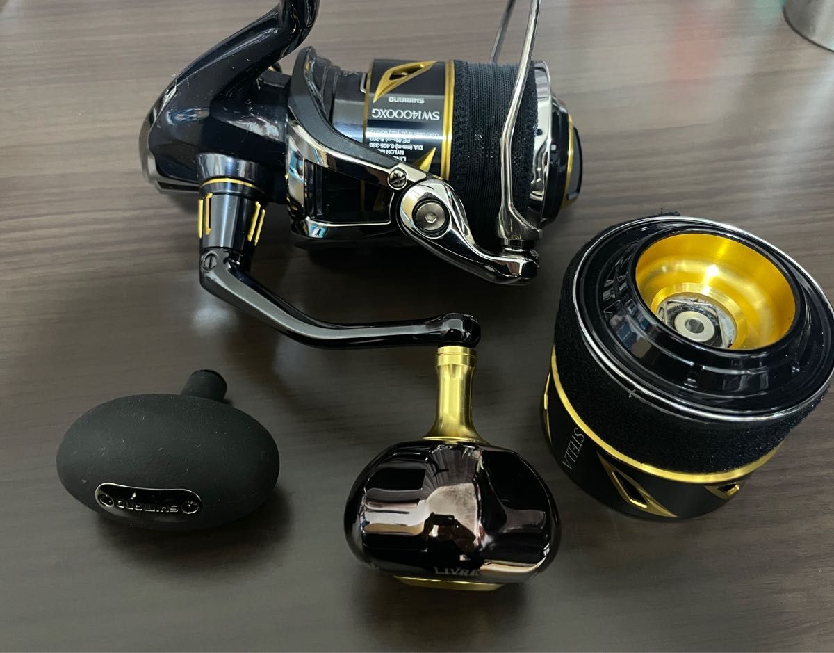 美品SHIMANO STELLA8000hgリブレハンドル、純正ハンドル付き 美品