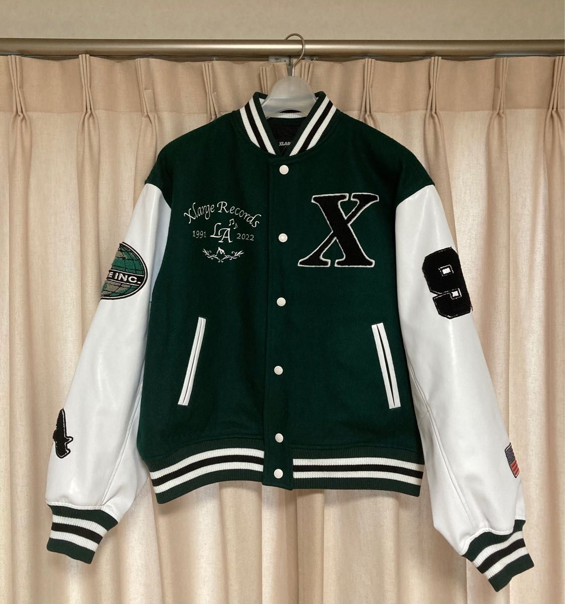 大幅値下げ中】 XLARGE グリーン スタジャン エクストララージ XL X