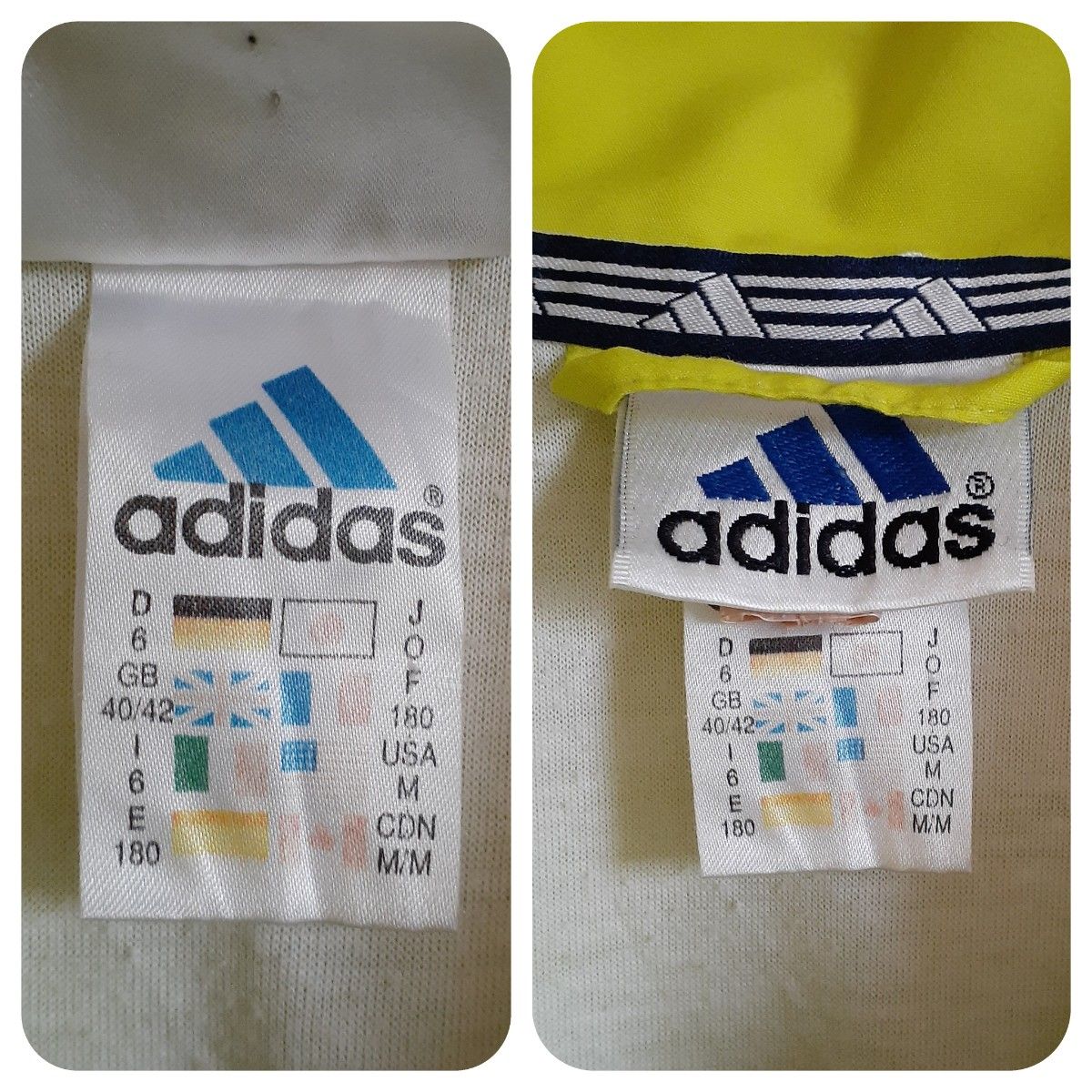 レア】ビンテージ adidas 万国旗タグ ジャケット 企業物 だぼ【一点物