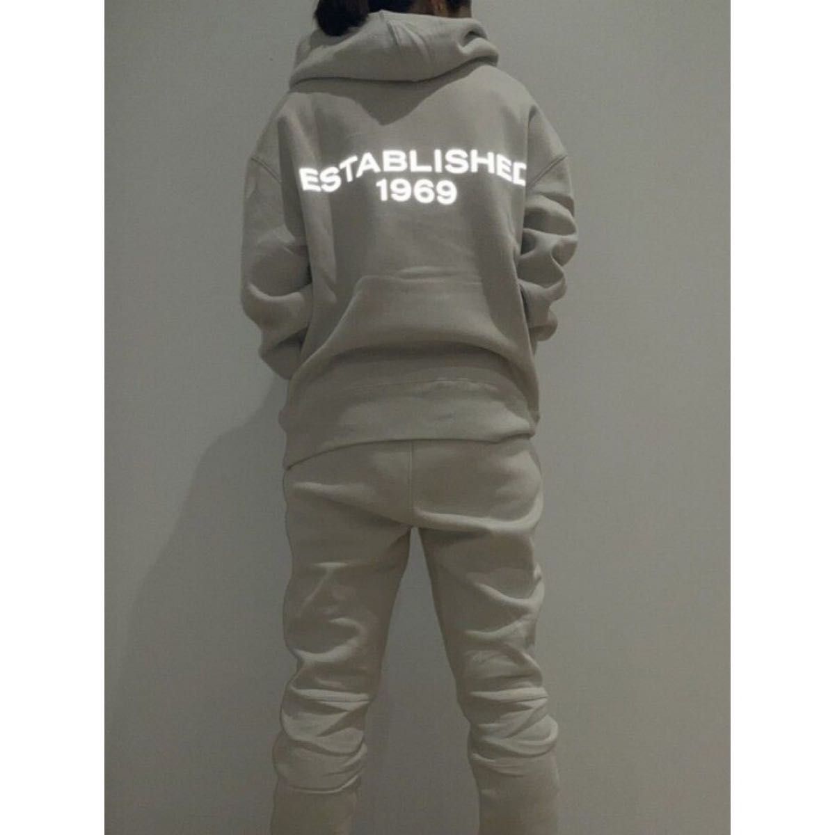 GAP 光る ロゴ リフレクター セットアップ パーカー スウェット パンツ