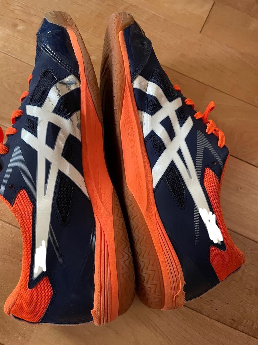 アシックスasics卓球シューズ25 5cm ネイビー×オレンジ｜Yahoo!フリマ