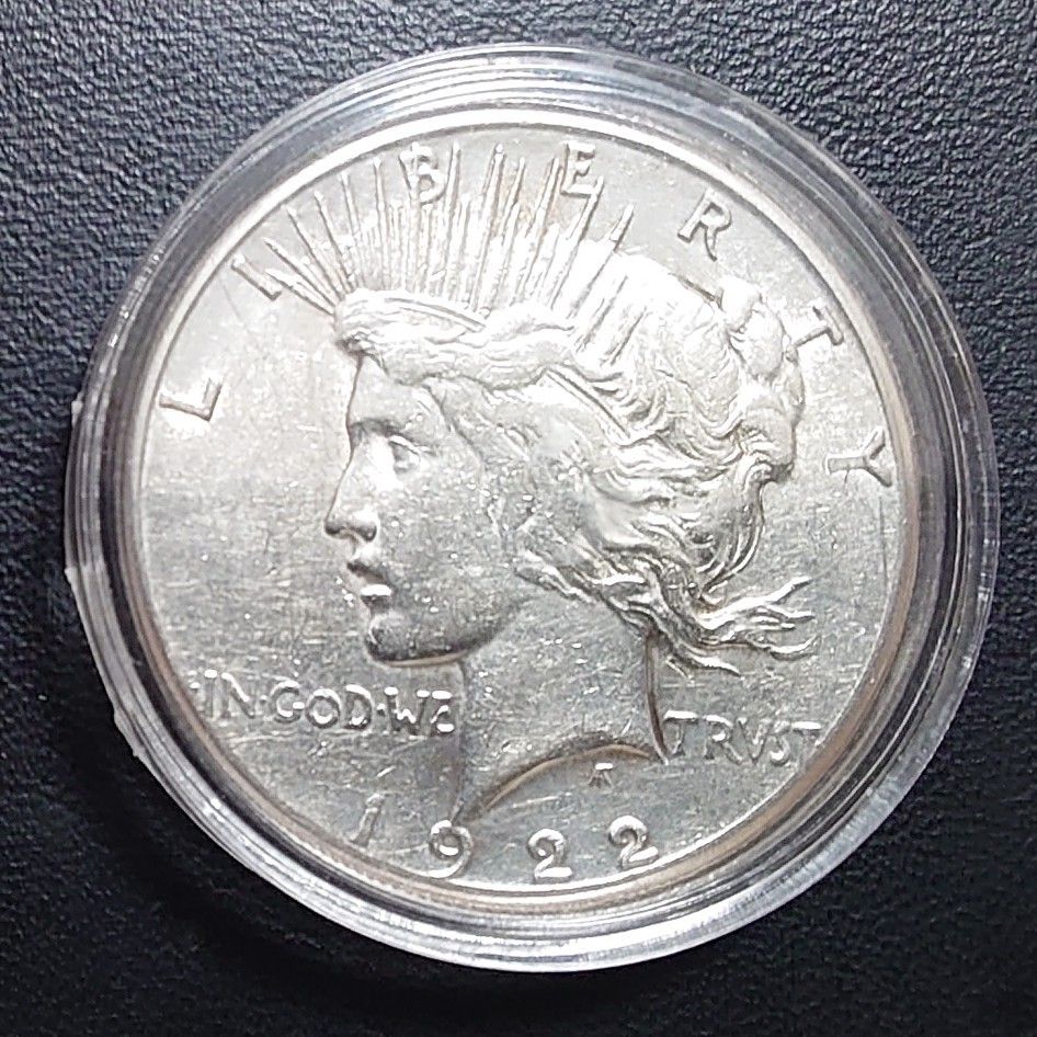 1922年ピースダラー アメリカ銀貨 silver900 比重10 1 本物｜Yahoo