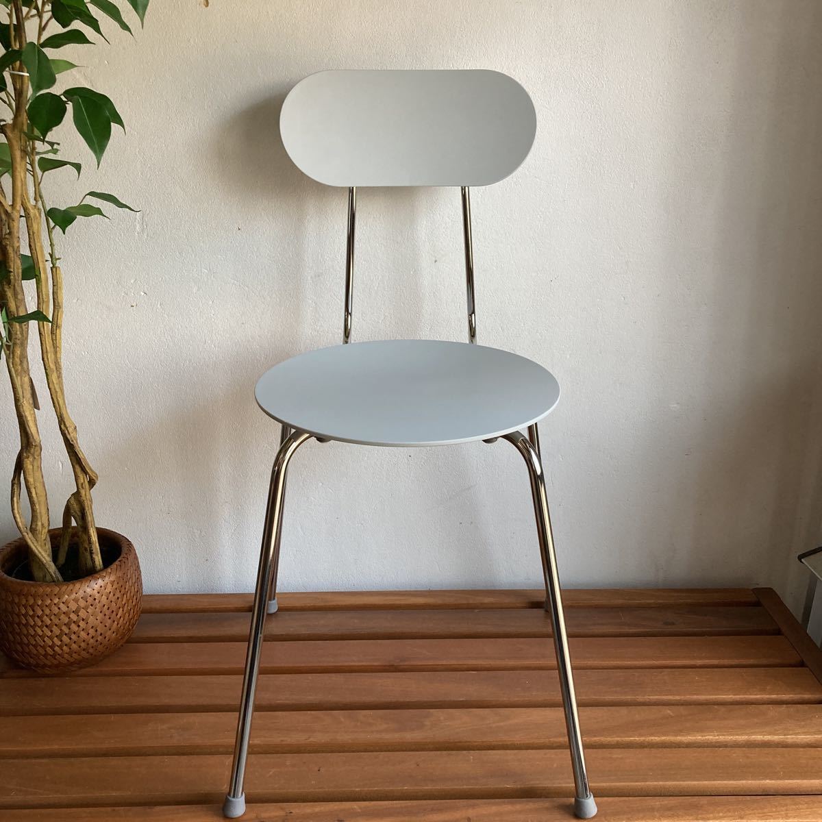 Yahoo!オークション - MUJI 無印良品 スチールチェア・樹脂座(ライトグ
