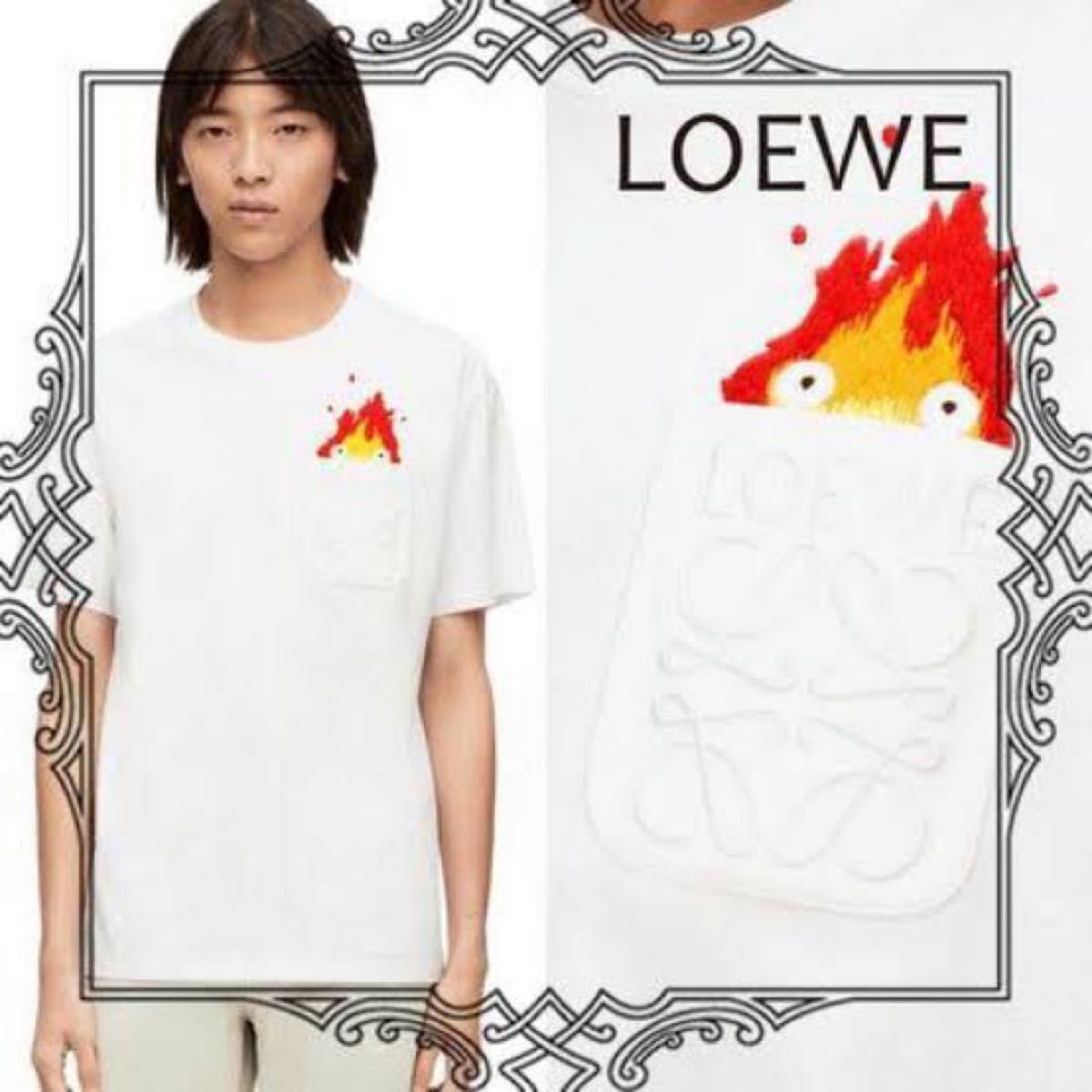 LOEWE ロエベ ハウル ジブリコラボ カルシファー Tシャツ Lサイズ