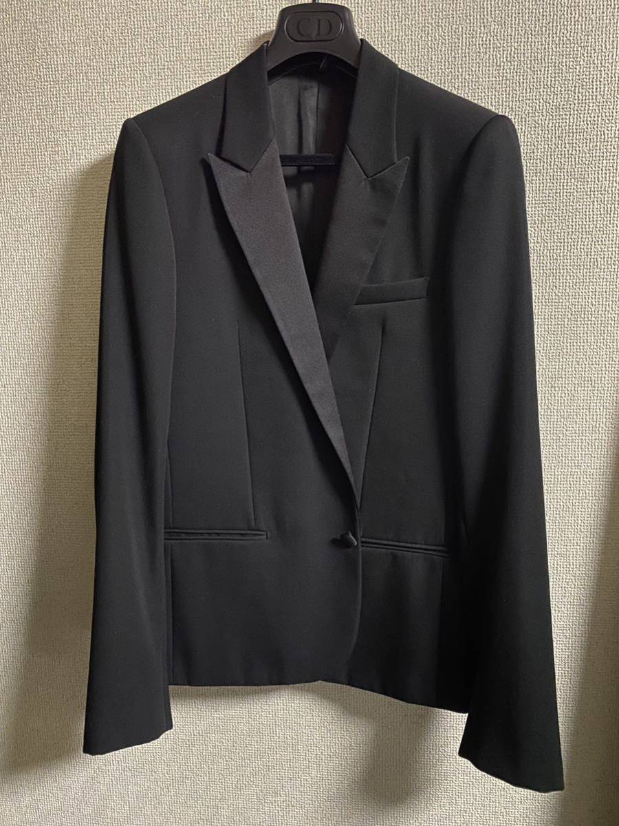 ディオールオム スモーキングチューブジャケット 美品 48 dior homme