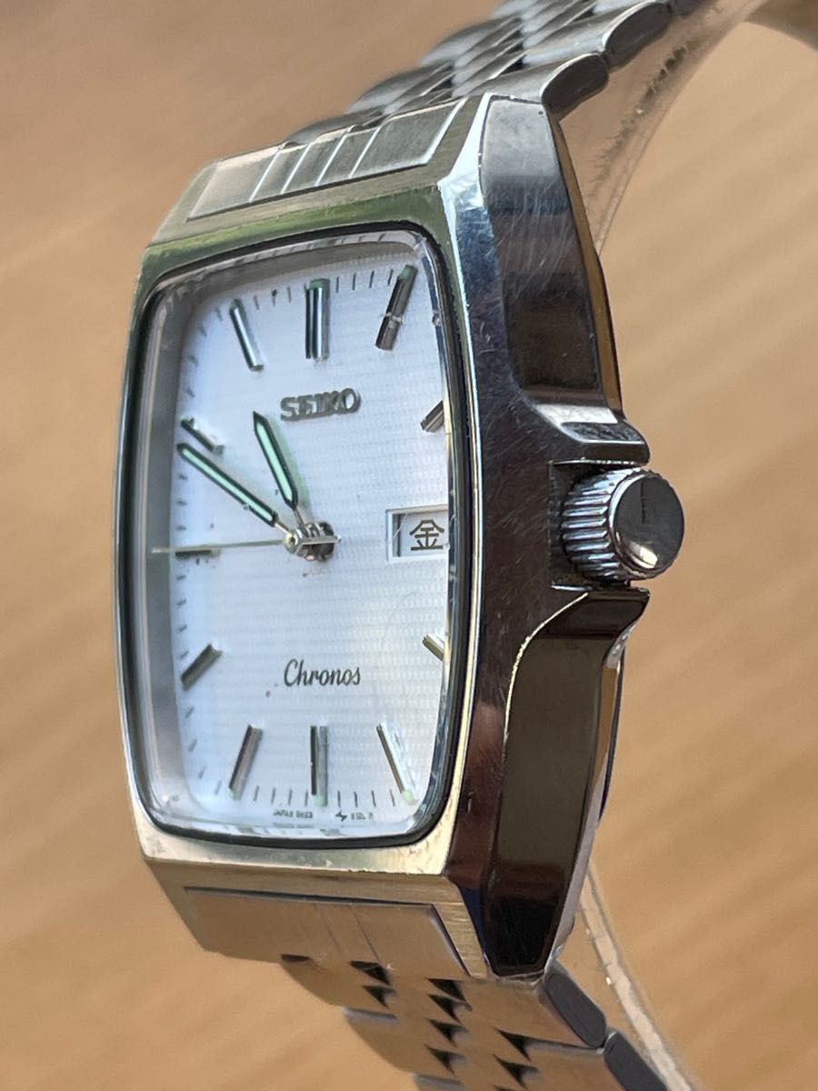 SEIKO セイコー クロノス QZ デイデイト【5H23-5110】文字盤 ホワイト