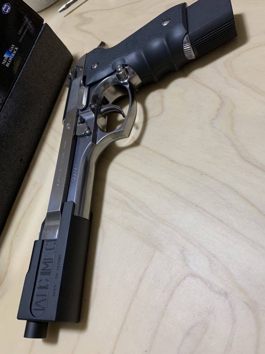 東京マルイM92Fクロームステンレス レオン風カスタム 管52｜Yahoo