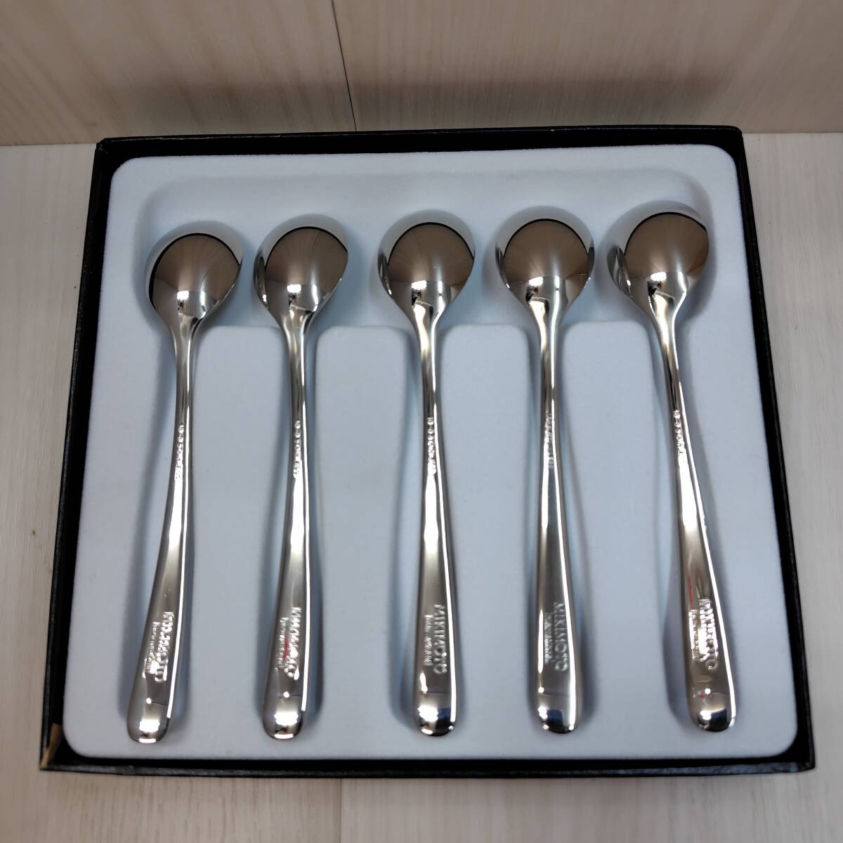 MIKIMOTO パール付き スプーン 18-8ステンレス 5本セット ミキモト