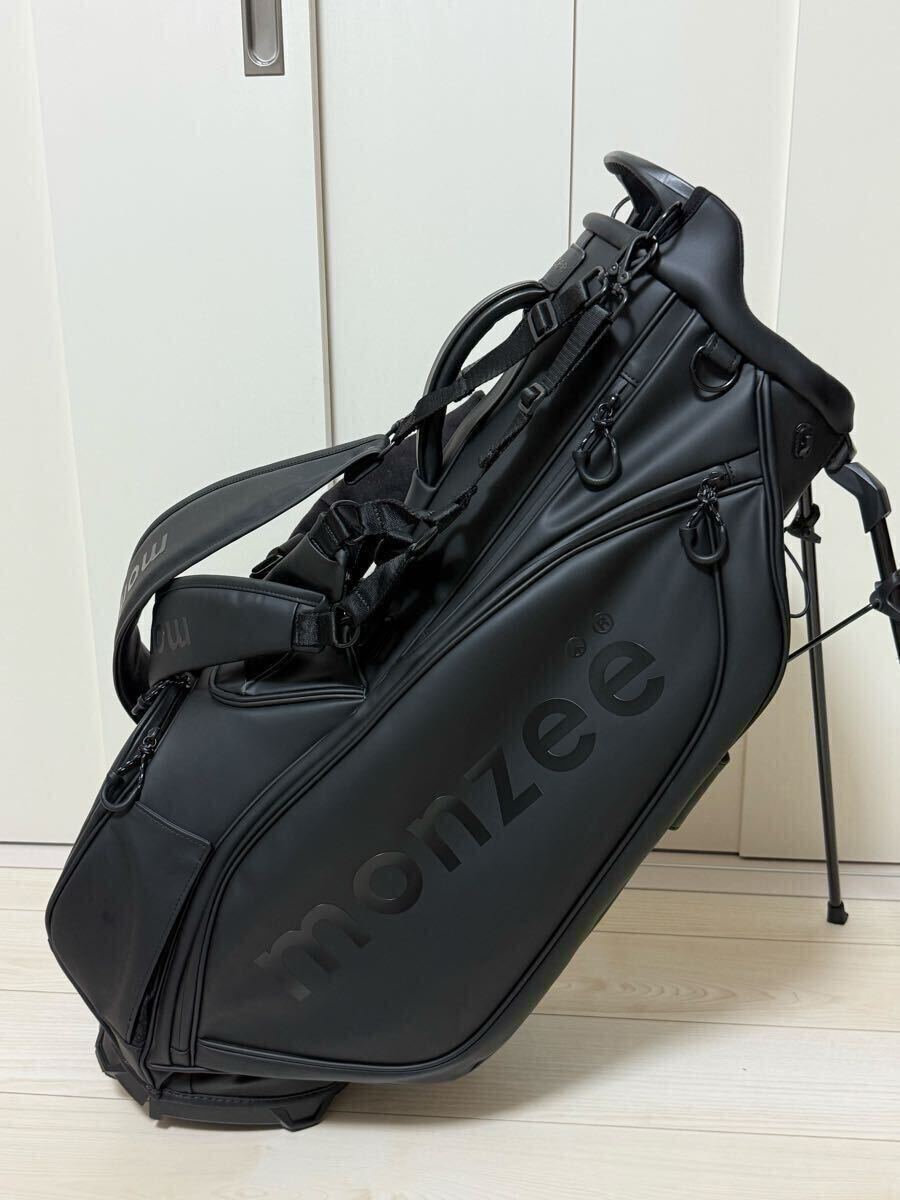 monzee ブラック スタンドゴルフバッグ Yahoo!オークション - 【美品