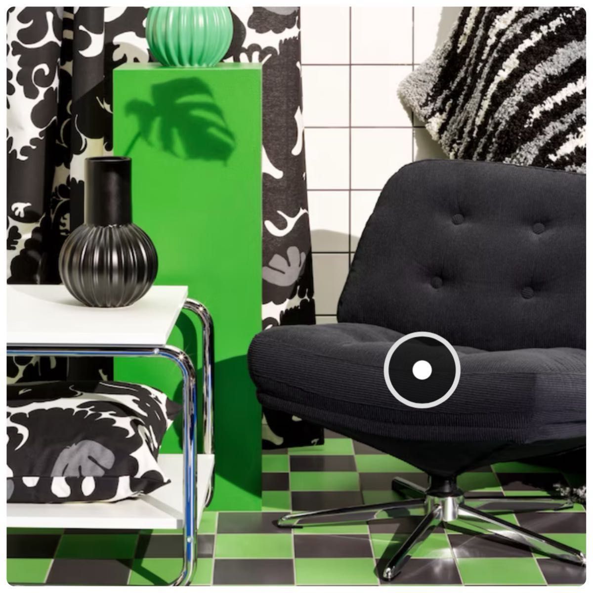 美品】イケア IKEA ディヴリンゲ 回転パーソナルチェア 1人掛けソファ
