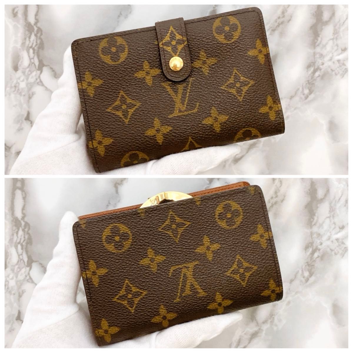 ルイヴィトン LV がま口財布 ポルトモネビエヴィエノワ 国内正規品