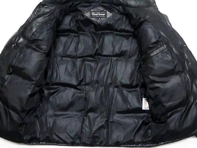 即決 Wind Armor メンズM オールレザーダウンジャケット ウインド