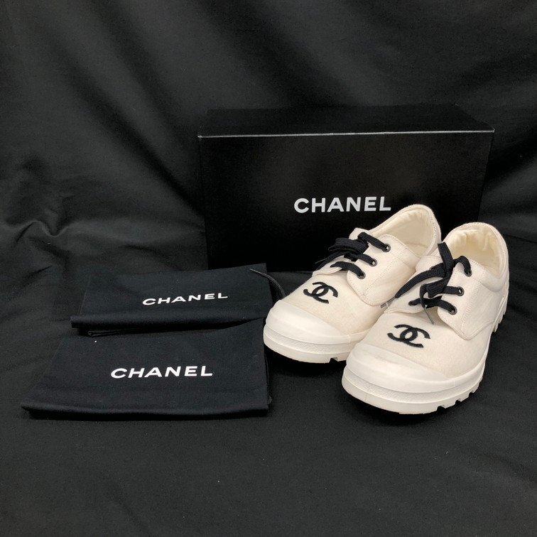 シャネル スニーカー ココマーク レディースサイズ38 G35617 CHANEL