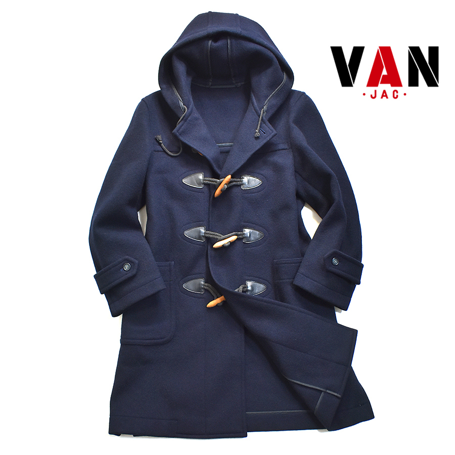 van ダークブルー ダッフルコート フード付き 送料込み☆ VAN JAC