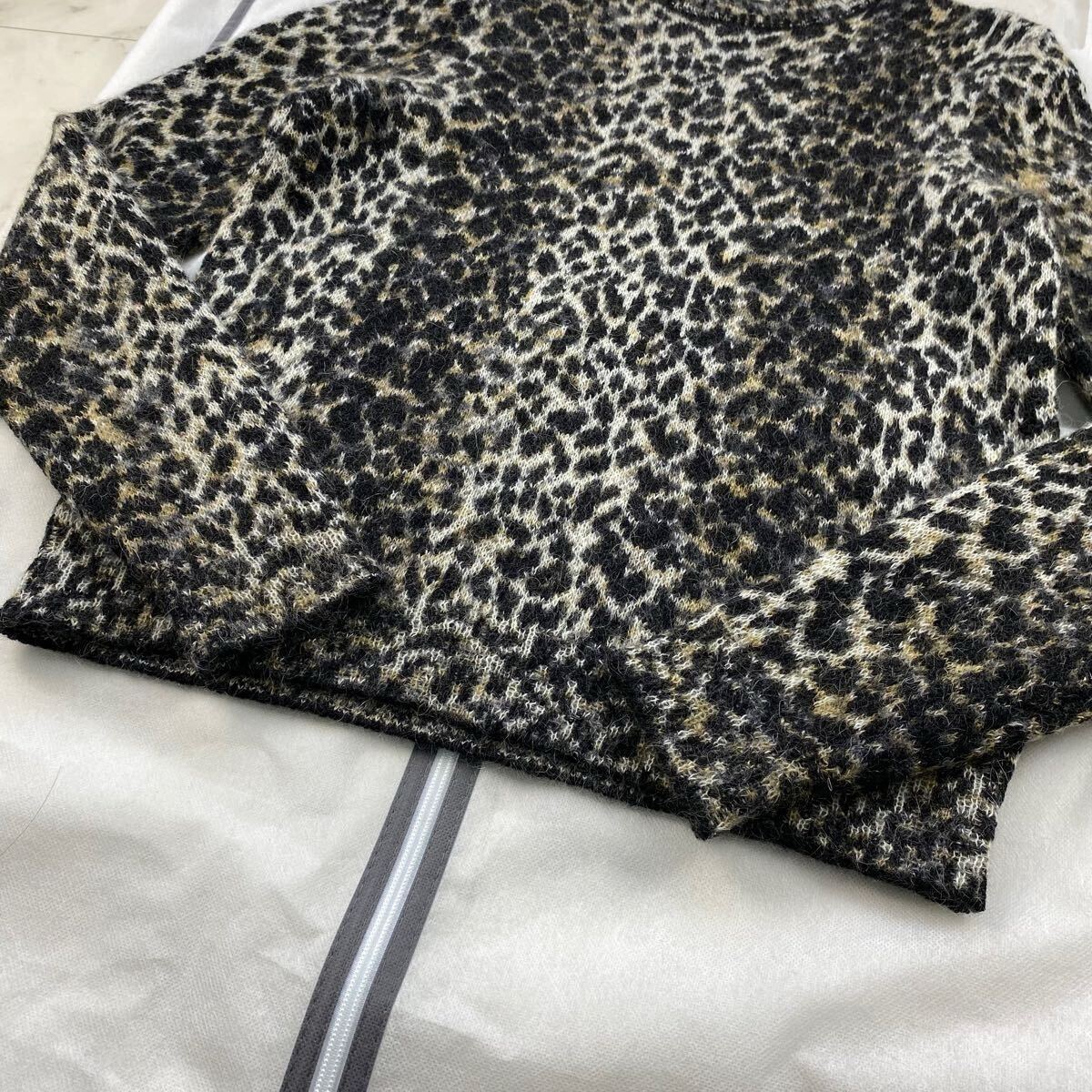 専用SAINT LAURENT PARIS ウールモヘアレオパード柄コート SAINT
