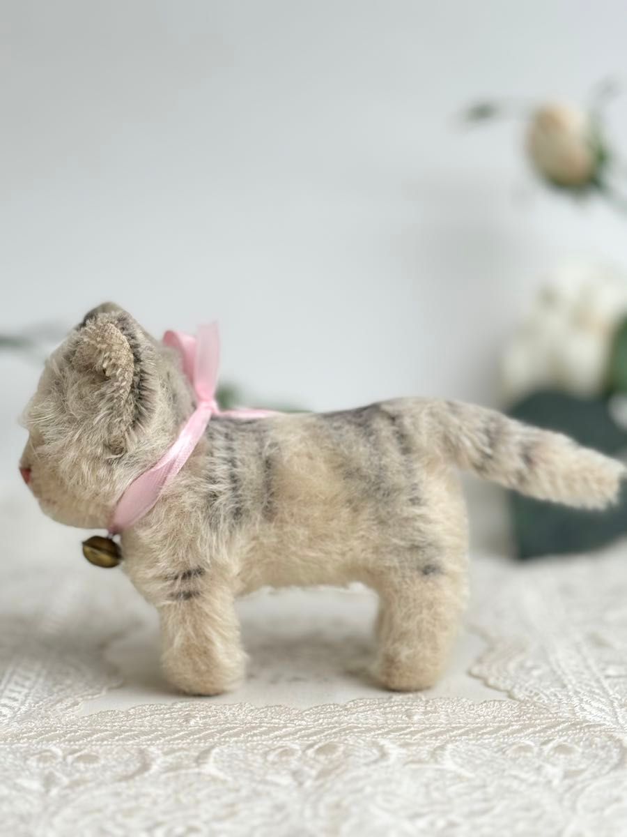シュタイフ ヴィンテージ タビーキャット ぬいぐるみ 茶トラ 紙タグ