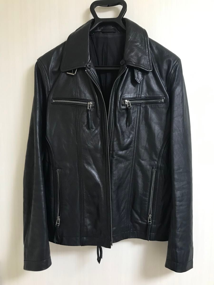 アバハウス レザージャケット 牛革 ライダースジャケット 革ジャン