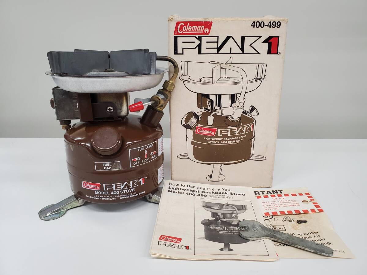 Coleman PEAK 1 Model400-499 ケース、取説付き Coleman PEAK 1