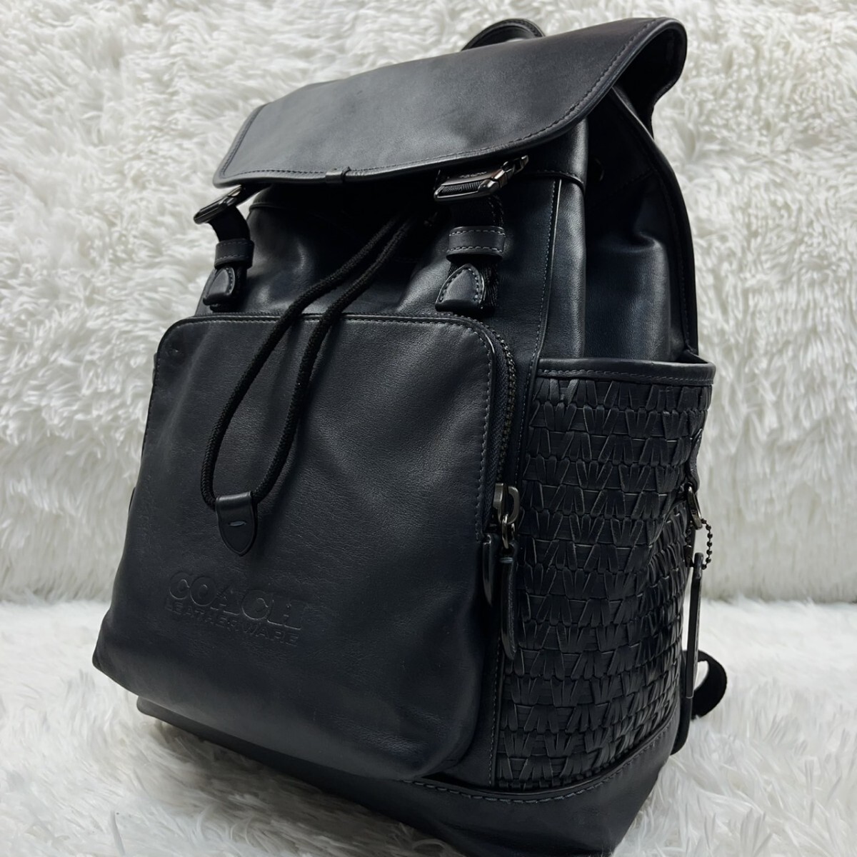 値下げ☆COACH ペース 黒 巾着 バックパック ブラック CR100 値下げ