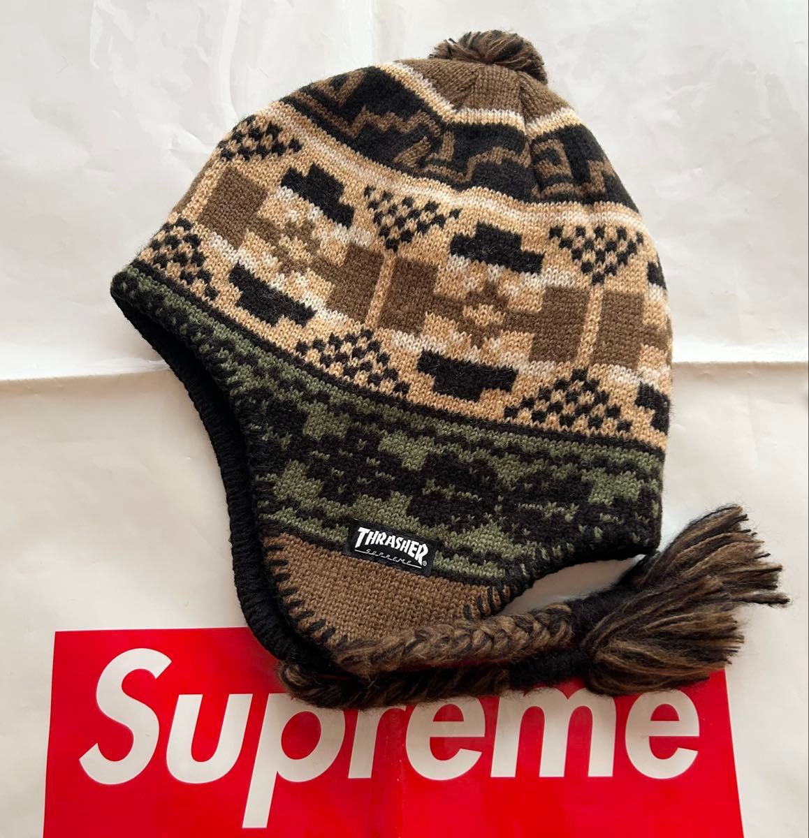 Supreme/Thrasher Earflap Beanie シュプリーム/スラッシャー イヤー