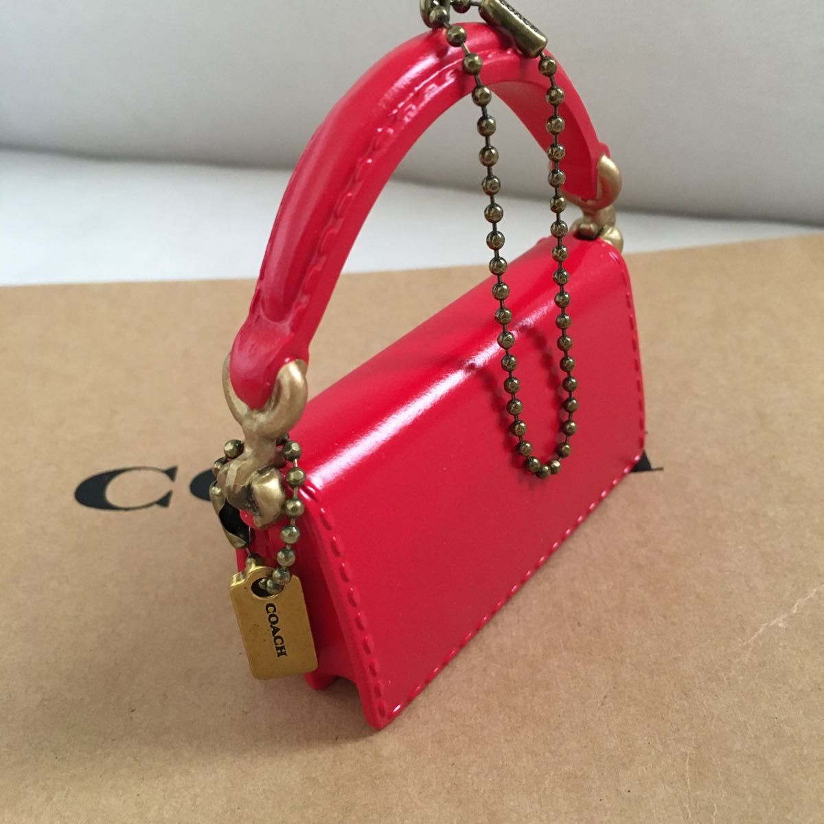 新品 COACHコーチ ノベルティ バッグチャーム クリスマス ツリー