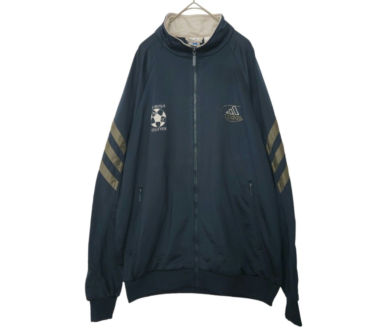 90s adidas アディダス トラックジャケット ジャージ 刺繍ロゴ バック
