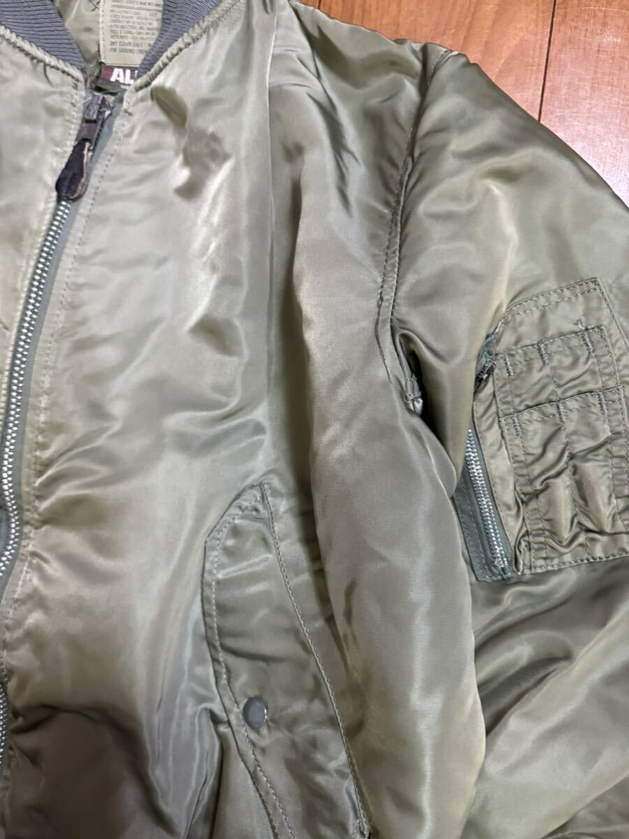 ALPHA INDUSTRIES 米国製 80s 初期 MA-1 三本タグ 民間 フライト