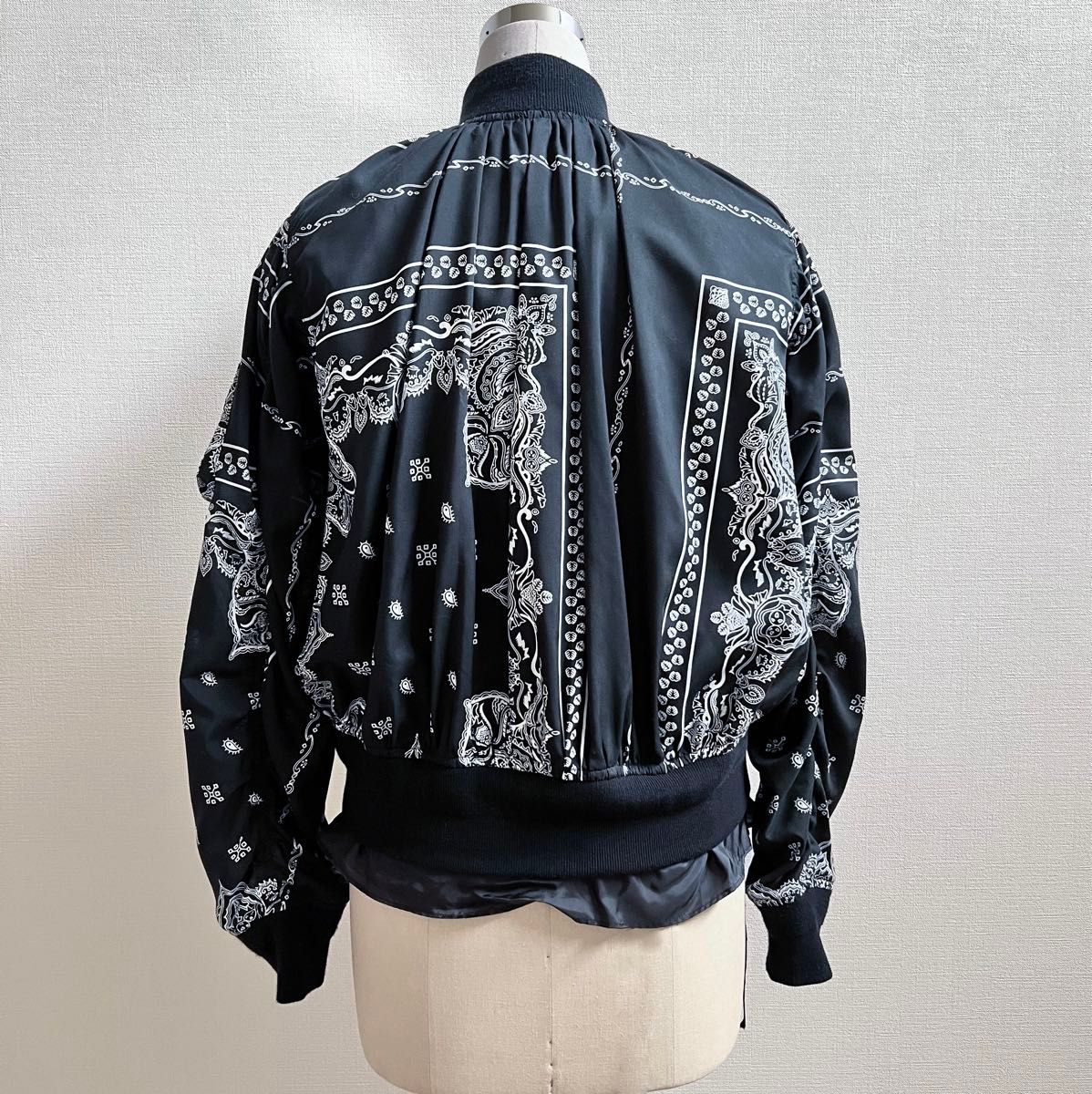 sacai サカイ ペイズリー柄ブルゾン 2019ss MA-1 ボンバージャケット