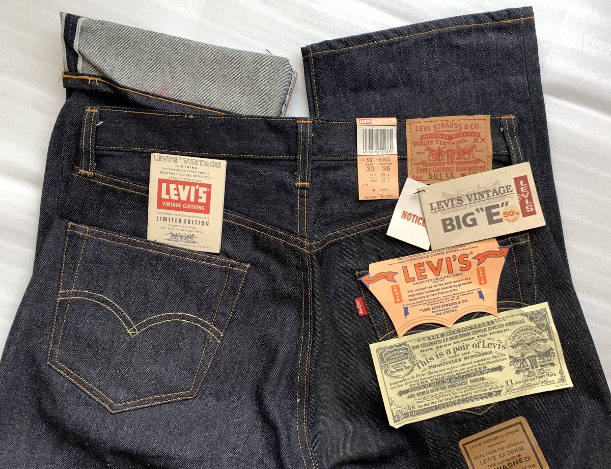 バレンシア工場】Levi's LVC 501XX 1955年モデル 501-0003リジッド W33