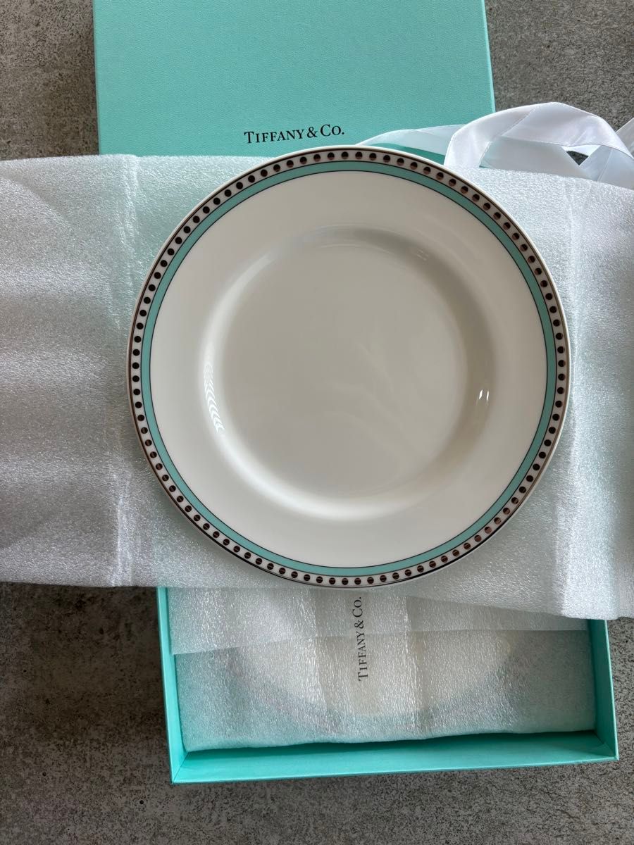ティファニー 2枚セットTIFFANY＆Co プレート ペアプレート プラチナ