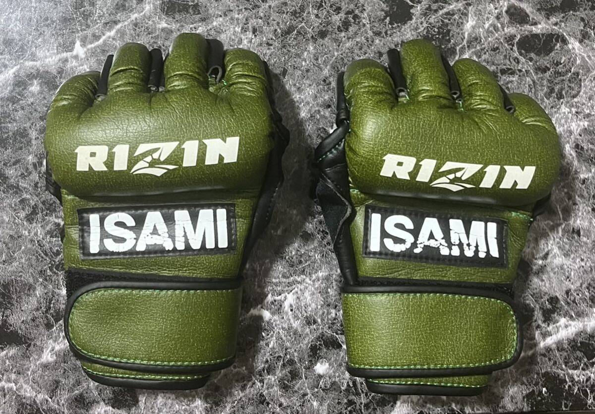 ISAMI イサミ RIZIN オープンフィンガーグローブ 合皮 日本製 rz-001
