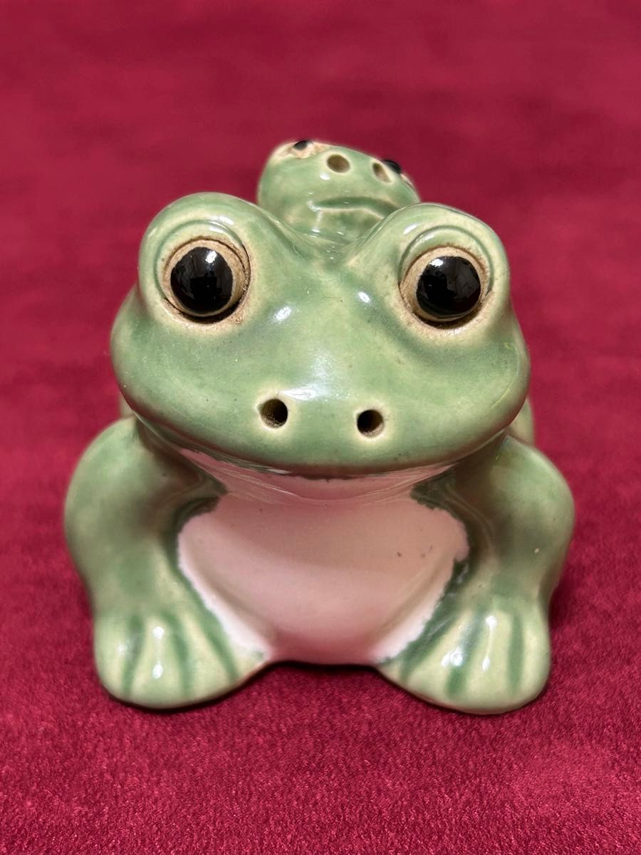 ビンテージ！骨董品 信楽焼 親子蛙 縁起物 開運 ビンテージ！骨董品