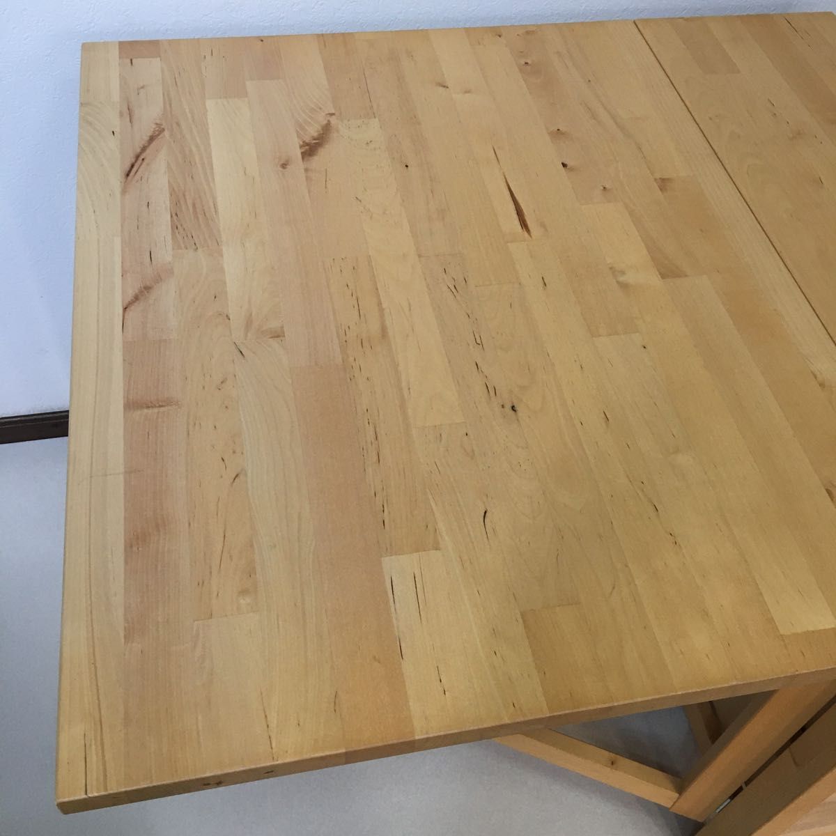 IKEA 完成品 バタフライテーブル 無垢材 ノールデン ナチュラル 送料