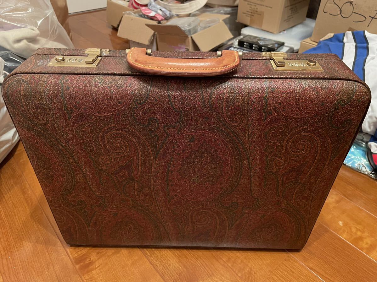 希少 ETRO エトロ ペイズリー柄 アタッシュケース トランク