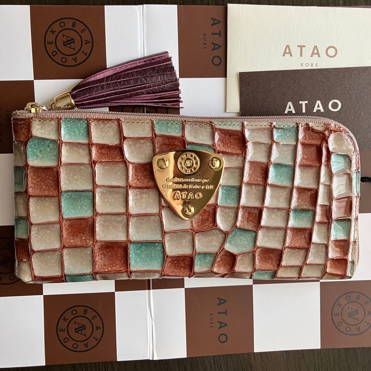 ATAO 長財布 アドリアエメラルド ヴィトロ リモ｜Yahoo!フリマ（旧