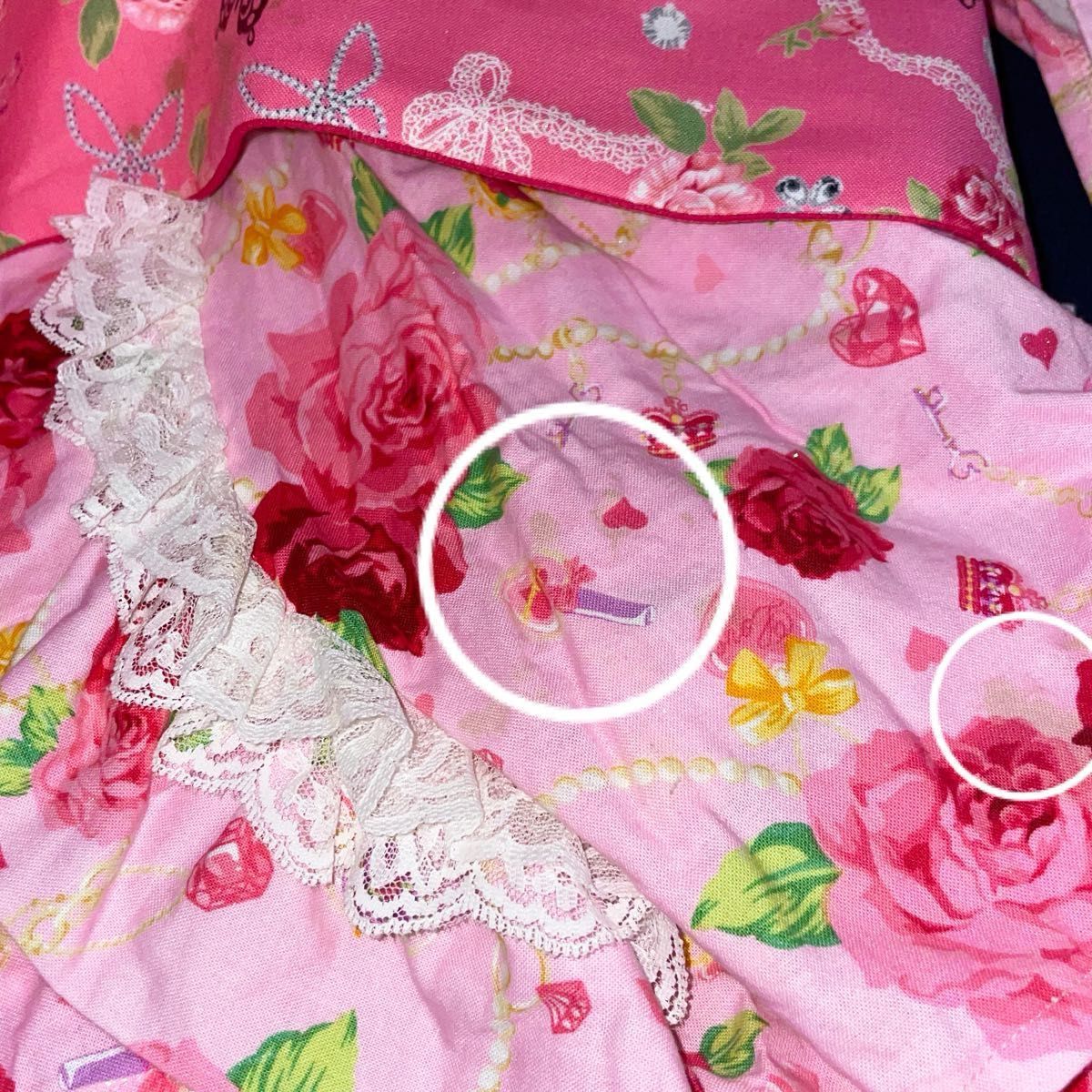 浴衣ドレス 大人用 レア 姫系 ラパフェ系 ピンク レース 薔薇 バラ