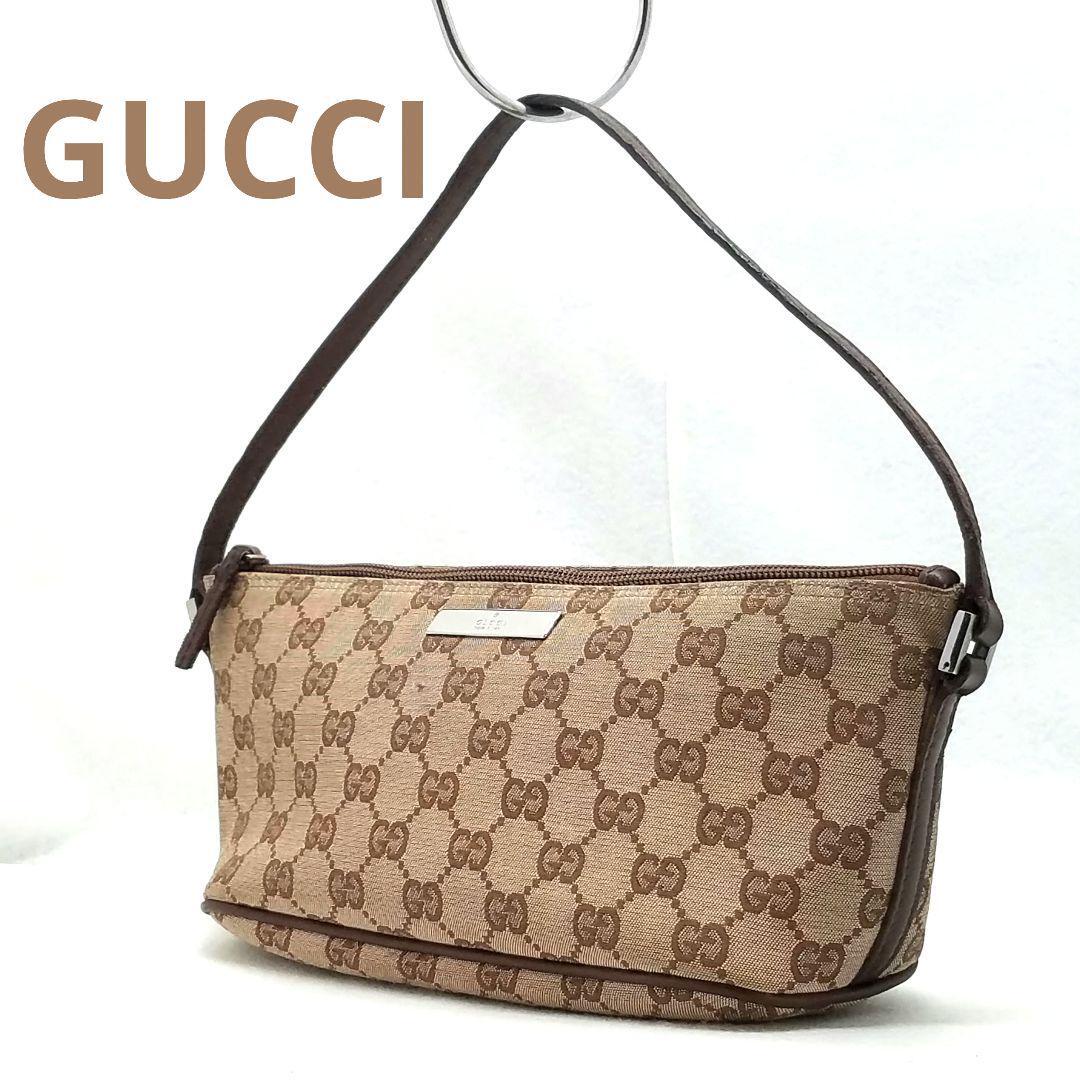 送料無料 GUCCi グッチ ワンショルダー バッグ GGキャンバス ベージュ
