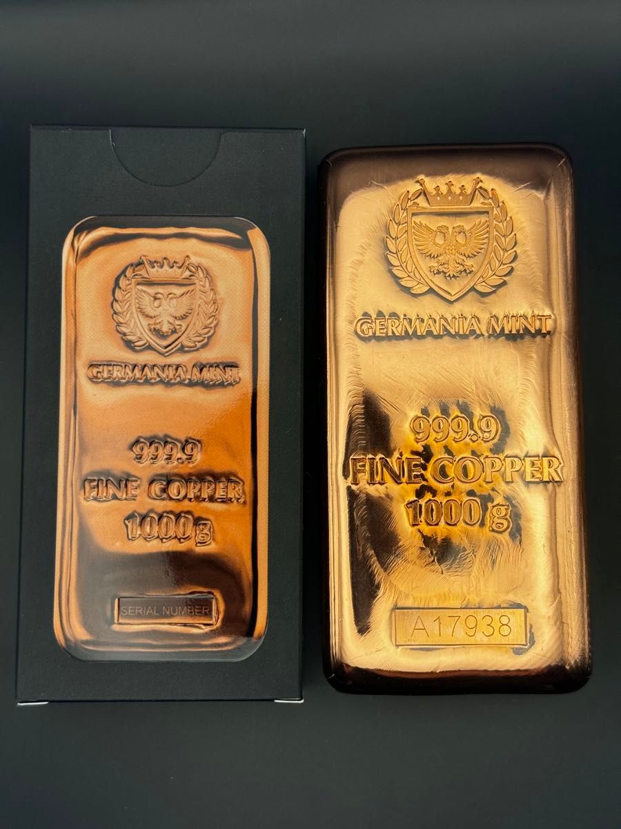 GERMANIAMINT 999 9 FINE COPPER 1000g 純銅 銅 キャストバー
