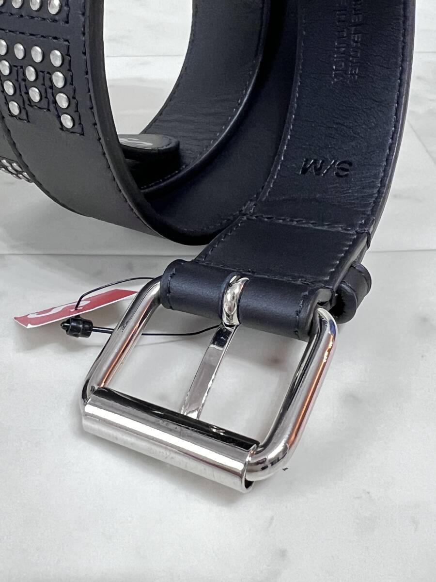 新品】SUPREME シュプリーム【 Studded Logo Belt Black】18SS